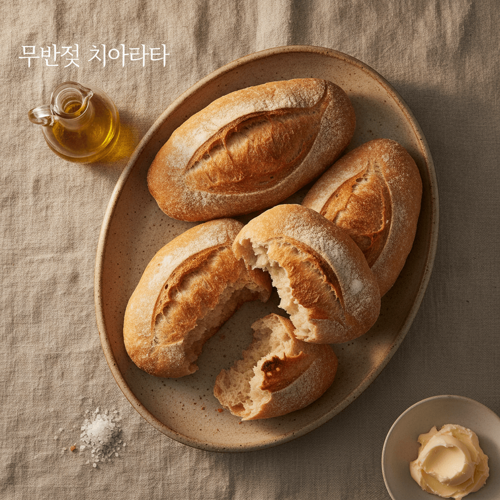 쫄깃하고 폭신한 무반죽 치아바타 만드는 법 대표 사진 1